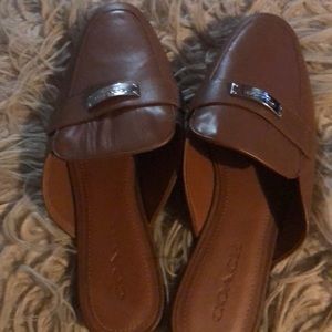 Brown coach sandals